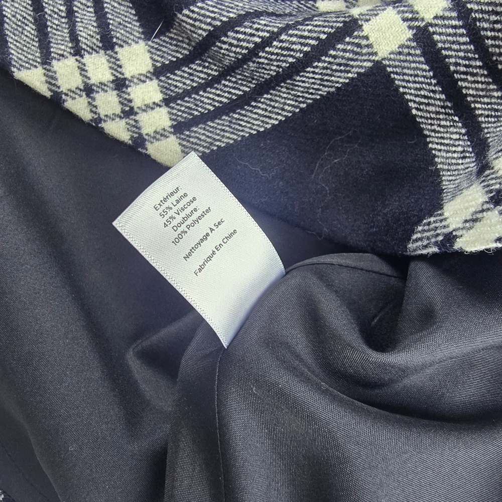 Talbots NWT Plaid Wool Blend Mini‎ Skirt Lined Career Classic Size 18W - Picture 5 of 9